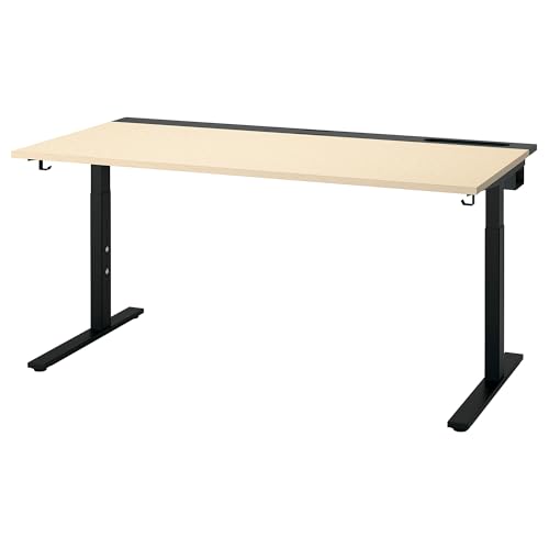 ProTuning MITTZON Schreibtisch, 160x80 cm, Birkenfurnier/Schwarz von ProTuning