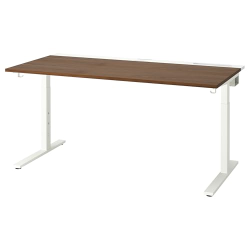 ProTuning MITTZON Schreibtisch, 160x80 cm, Nussbaumfurnier weiß von ProTuning
