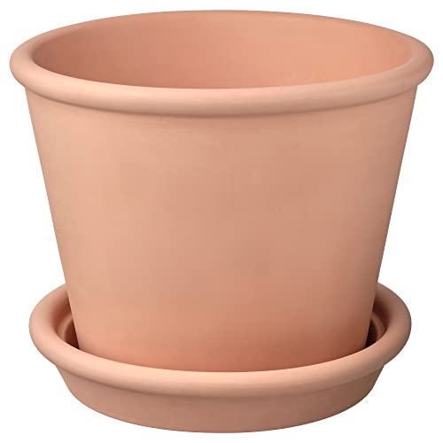ProTuning MUSKOTBLOMMA Pflanztopf mit Untersetzer 24 cm In/Outdoor Terrakotta von ProTuning