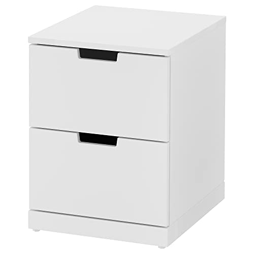 ProTuning NORDLI Kommode mit 2 Schubladen, 40 x 54 cm, weiß von ProTuning