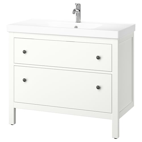 ProTuning ORRSJÖN/HEMNES Waschtisch/Wasserhahn, weiß, 102 x 49 x 89 cm von ProTuning