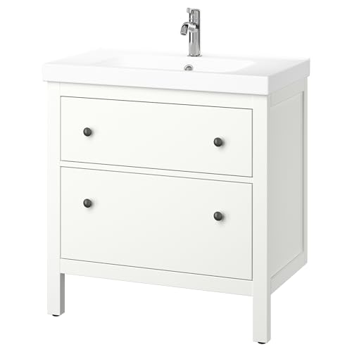ProTuning ORRSJÖN/HEMNES Waschtisch/Wasserhahn, weiß, 82 x 49 x 89 cm von ProTuning