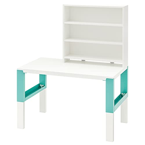 ProTuning PÅHL Schreibtisch mit Regal, 96x58 cm, weiß/türkis von ProTuning