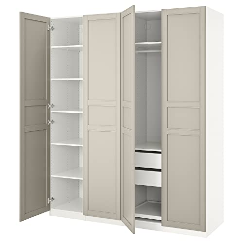 ProTuning PAX/FLISBERGET Garderobe, 200x60x236 cm, Weiß/Hellbeige ProTuning PAX/FLISBERGET Garderobe, 200x60x236 cm, Weiß/Hellbeige von ProTuning