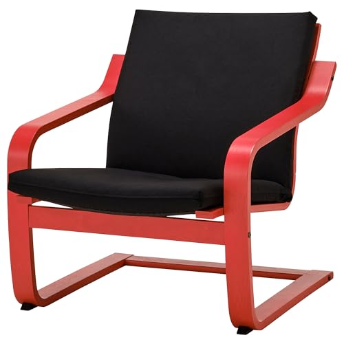 ProTuning POÄNG Niedriglehner Sessel, rot/Vissle schwarz von ProTuning