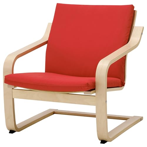 ProTuning POÄNG Niedriglehner Sessel Natur/Beige/Vissle Rot von ProTuning