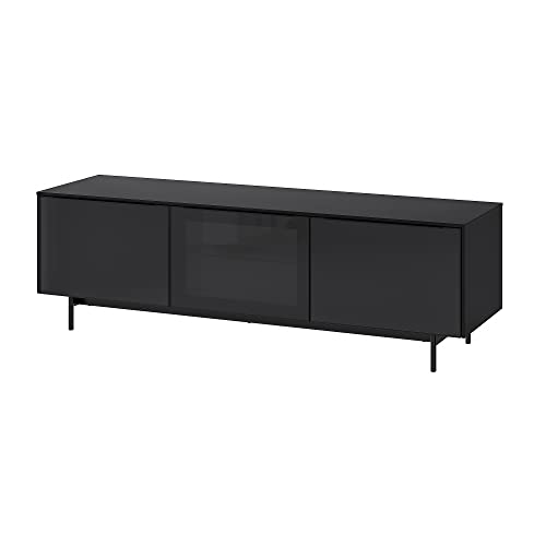 ProTuning RANNÄS TV-Bank mit Türen, 178x42 cm, Schwarz-Glas von ProTuning