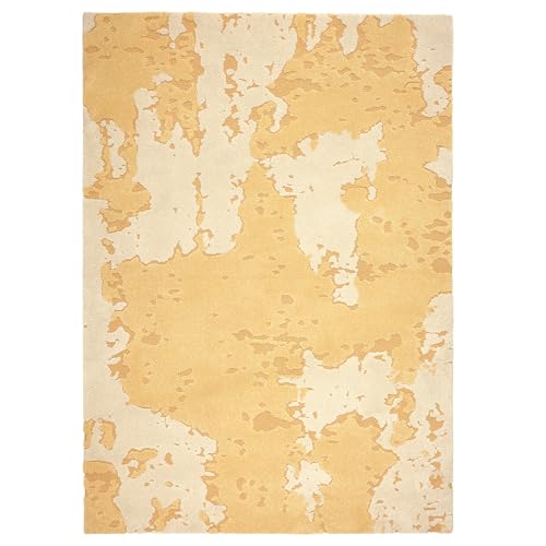 ProTuning RINGKLOCKA Teppich Niederflor 160x230 cm Gelb/Offwhite von ProTuning