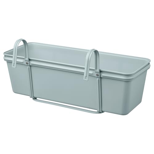 ProTuning ROSENKÅL Blumenkasten mit Halter, Outdoor Türkis, 48x18cm von ProTuning
