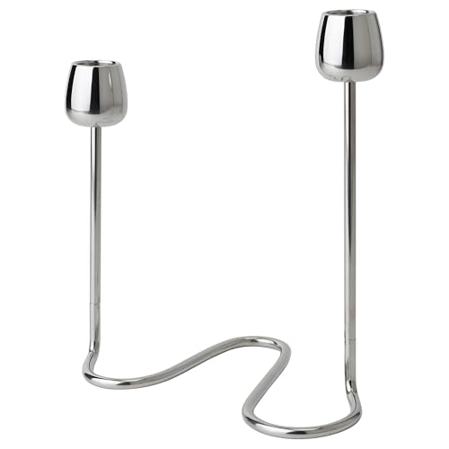 ProTuning SILVERPÄRON Kerzenständer für 2 Kerzen, 20 cm, silberfarben von ProTuning