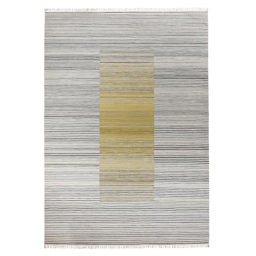ProTuning SJÖTÅTEL Teppich, Flachgewebt, 250x350 cm, grau-gelb/handgefertigt von ProTuning
