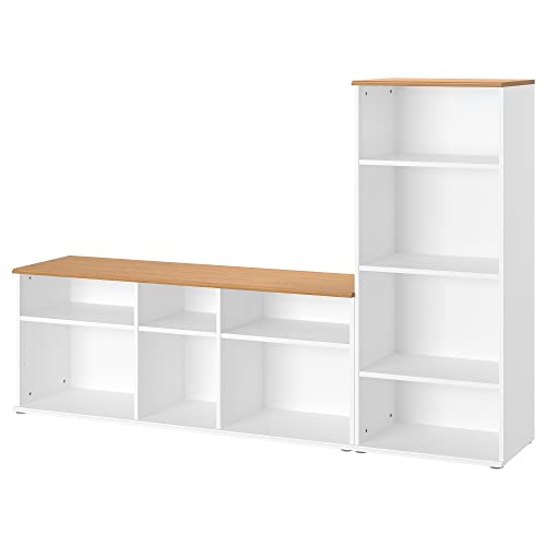 ProTuning SKRUVBY TV-Aufbewahrungskombination, Weiß, 216 x 38 x 140 cm von ProTuning