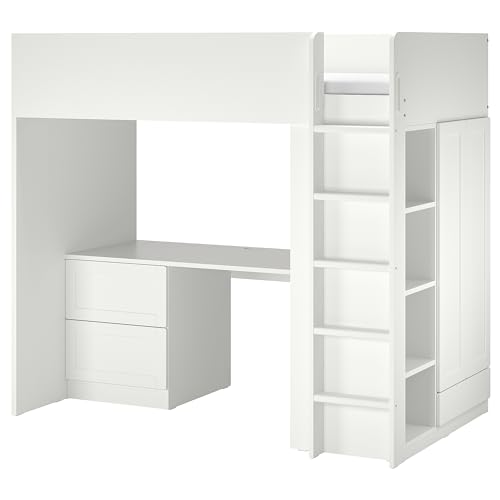 ProTuning SMÅSTAD Hochbett 90x200 cm Weiß mit Gestell/mit Schreibtisch mit 3 Schubladen ProTuning SMÅSTAD Hochbett 90x200 cm Weiß mit Gestell/mit Schreibtisch mit 3 Schubladen von ProTuning
