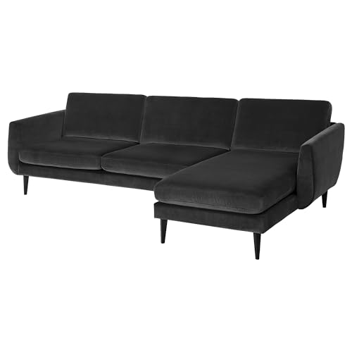 ProTuning SMEDSTORP 4-Sitzer Sofa mit Chaiselongue, Djuparp Dunkelgrau/Schwarz von ProTuning