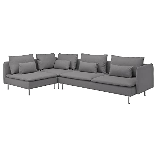 ProTuning SÖDERHAMN Ecksofa, 4-Sitzer, mit offenem Ende/Tonerud grau von ProTuning