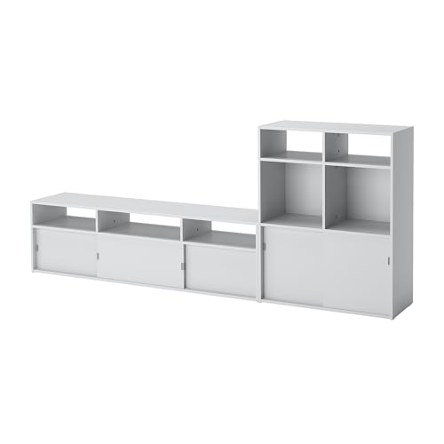 ProTuning SPIKSMED TV-Aufbewahrungskombination, Hellgrau, 233x32x96cm von ProTuning
