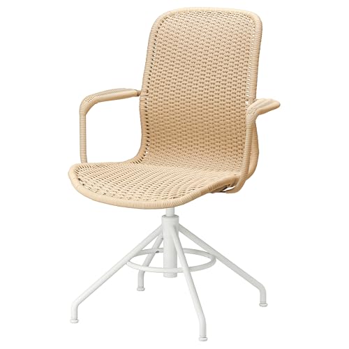 ProTuning STIGBYGEL Drehstuhl mit Armlehnen, beige/weiß von ProTuning