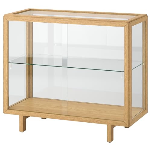 ProTuning STOCKHOLM 2025 Glastürenschrank, Eichenfurnier, 100 x 40 x 86 cm von ProTuning