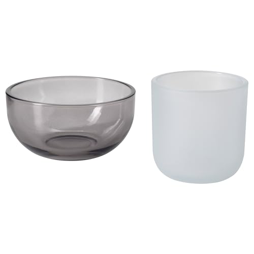 ProTuning TALLTITA Teelichthalter, 2er Set, grau/Milchglas von ProTuning