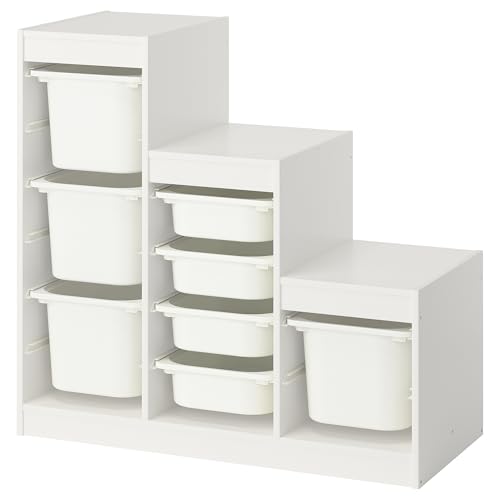 ProTuning TROFAST Aufbewahrungskombination mit Boxen, weiß/weiß, 99 x 44 x 94 cm von ProTuning