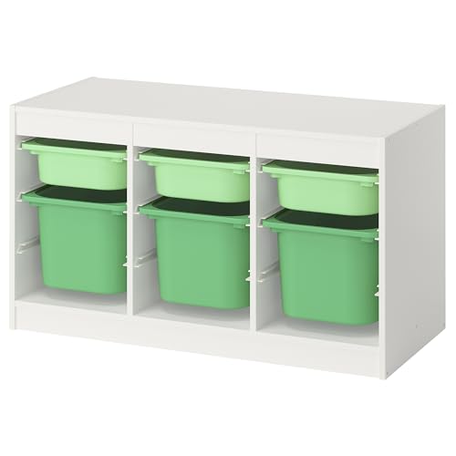ProTuning TROFAST Aufbewahrungskombination mit Boxen, weiß hellgrün/hellgrün, 99 x 44 x 56 cm von ProTuning