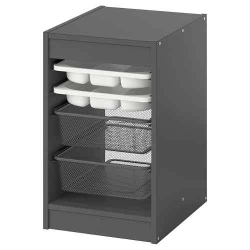 ProTuning TROFAST Aufbewahrungskombination mit Boxen/Tabletts, grauweiß/dunkelgrau, 34 x 44 x 56 cm von ProTuning