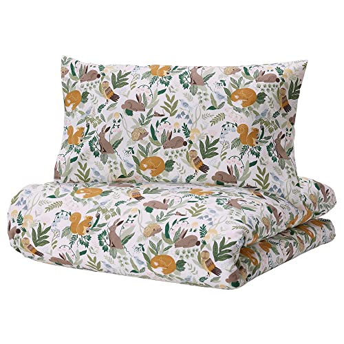 ProTuning TROLLDOM Bettwäsche Set 3-teilig für Kinderbett 60x120 cm Waldtiermuster/Mehrfarbig von ProTuning