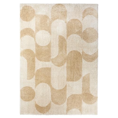 ProTuning VÄGTRUMMA Teppich Hochflor 160x230 cm Offwhite/Beige von ProTuning