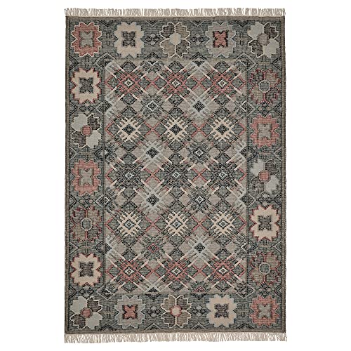 ProTuning VESTERVIG Teppich Flachgewebe 160x230 cm Handarbeit Multicolor/Rautenmuster von ProTuning