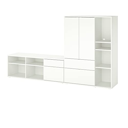 ProTuning VIHALS TV-/Aufbewahrungskombination, weiß, 251 x 37 x 140 cm von ProTuning