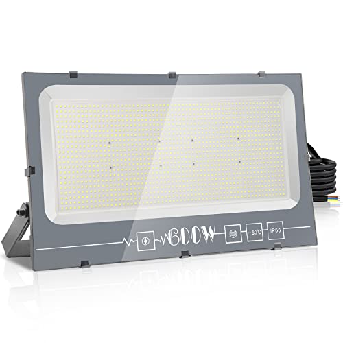 600W LED Strahler Außen, IP65 Wasserdicht Außenstrahler LED Fluter 60000LM Scheinwerfer Flutlicht, Aussenstrahler für Hinterhof, Garten, Werkstatt, Hof, Auffahrt, Türen, Garage, Flur(Warmweiß, X1) von Probapro