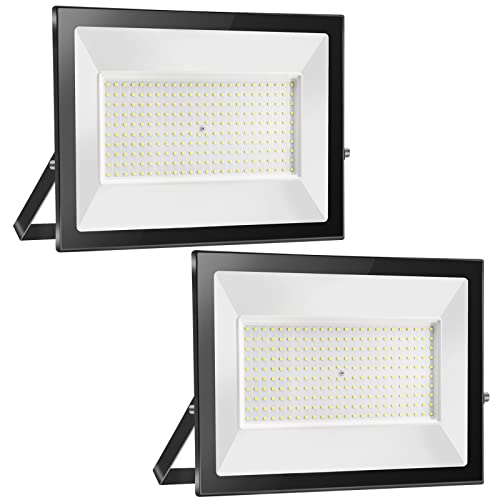 Probapro 2pcs 200W Strahler Außen, Außenstrahler LED Fluter 20000LM 6000K Kaltweiß Scheinwerfer Flutlicht IP65 Wasserdicht, Aussenstrahler für Hinterhof, Garten, Werkstatt von Probapro