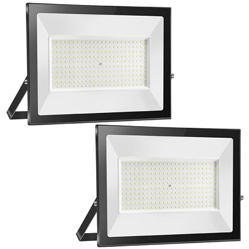 Probapro 2pcs 200W Strahler Außen, Außenstrahler LED Fluter 20000LM 3000K Warmweiß Scheinwerfer Flutlicht IP65 Wasserdicht, Aussenstrahler für Hinterhof, Garten, Werkstatt von Probapro