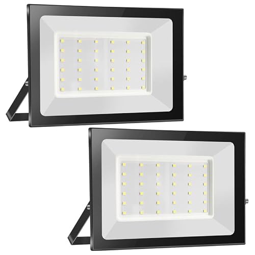 Probapro 2pcs 30W Strahler Außen, Außenstrahler LED Fluter 3000LM 3000K Warmweiß Scheinwerfer Flutlicht IP65 Wasserdicht, Aussenstrahler für Hinterhof, Garten, Werkstatt von Probapro