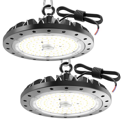 Probapro 300W LED UFO Industriebeleuchtung - 30000LM LED Hallenstrahler, IP65 Wasserdicht Werkstattlampe, 6000K Kaltweiß Hallenbeleuchtung LED für Baustelle, Lager, Fabrik (2 Stück) von Probapro