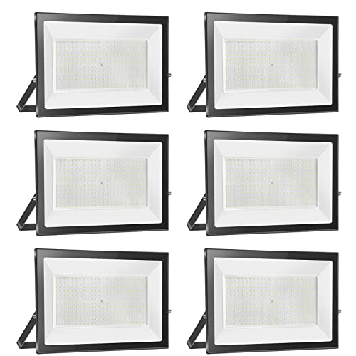 Probapro 6pcs 300W LED Strahler Außen 30000LM Kaltweiß IP65, Flutlicht LED Außenleuchte, LED Strahler Aussen für Hinterhof, Garten, Werkstatt von Probapro