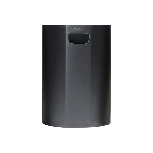 Probbax | Wandabfallbehälter | halb-rund | Stahl | grau | 20 l | HxB 495 x 350 mm von Probbax