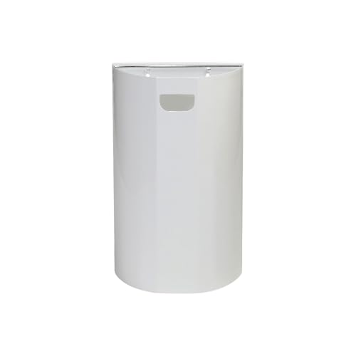 Probbax | Wandabfallbehälter | halb-rund | Stahl | weiß | 40 l | HxB 660 x 400 mm von Probbax