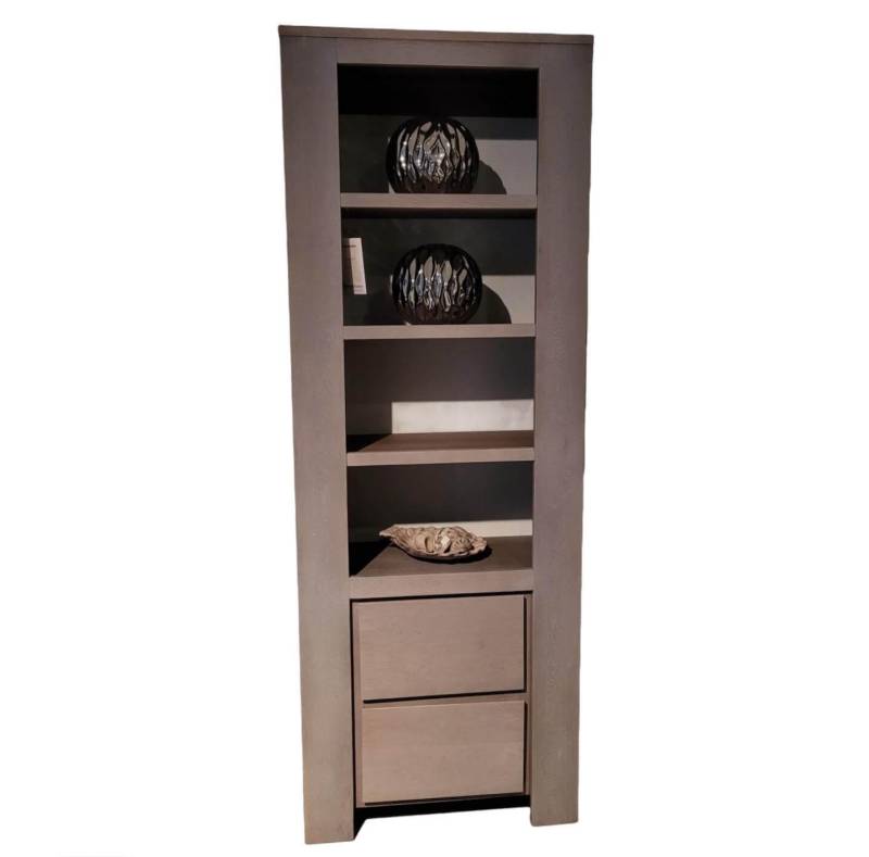 Bücherregal Markant Eiche Massiv Silver Grey von Probilex