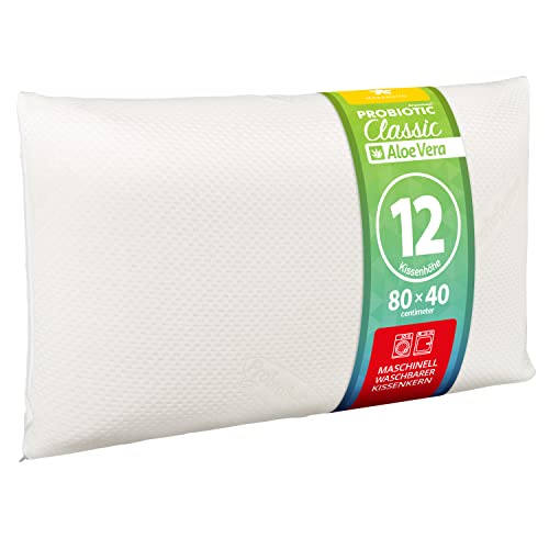 MABAMAHO Probiotic Orthopädisches Nackenstützkissen mit Aloe Vera aus Memory Viscoschaum 40x80x12 cm Waschbar MABAMAHO Probiotic Orthopädisches Nackenstützkissen mit Aloe Vera aus Memory Viscoschaum 40x80x12 cm Waschbar von MABAMAHO