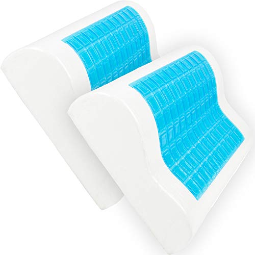 Probiotic Argentum+ MABAMAHO SnapNap Gelschaumkissen mit Kopfmulde 50 x 30 cm Höhe 10 cm mit kühlenden Gelpads. Waschbarer Bezug, Kissenkern ist Ergonomisch, Orthopädisch, Hyperallergen (2) von Probiotic Argentum+