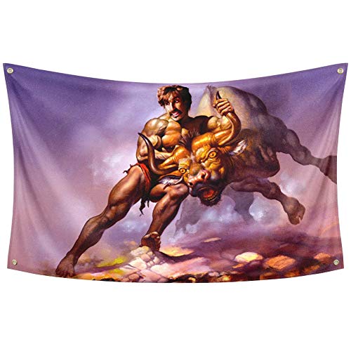 Bull by The Horns Dodgeball White Goodman Flagge, 90 x 150 cm Banner, lustiges Poster, UV-Beständigkeit, verblasst nicht, langlebige Männerhöhle, Wandflagge mit Messingösen, Partys, Geschenk von Probsin