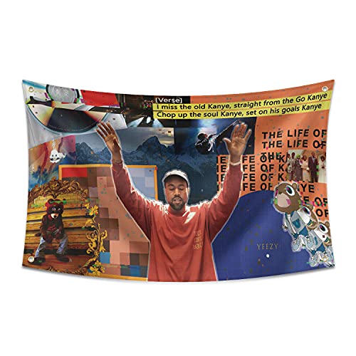 The Old Kanye Flagge, 91 x 152 cm, lustiges Poster, langlebig, cooler Wandteppich mit Messingösen, für College, Wohnheim, Schlafzimmer, Outdoor, Partys, Geschenk, Innenbereich, Decke, Garage, Haus von Probsin