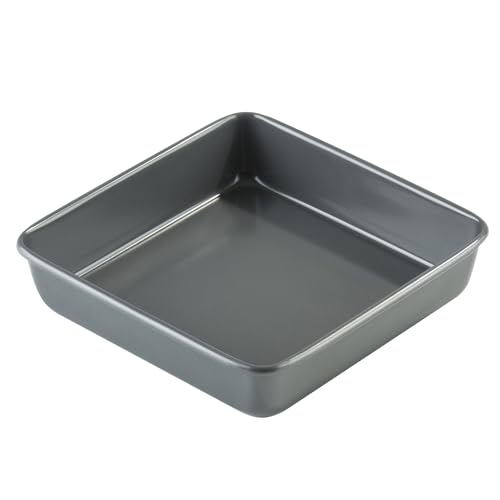 Prochef Quadratische Kuchenform, Premium-Qualität mit Teflon-Silikonbeschichtung, Schwarz, 24 cm von Prochef