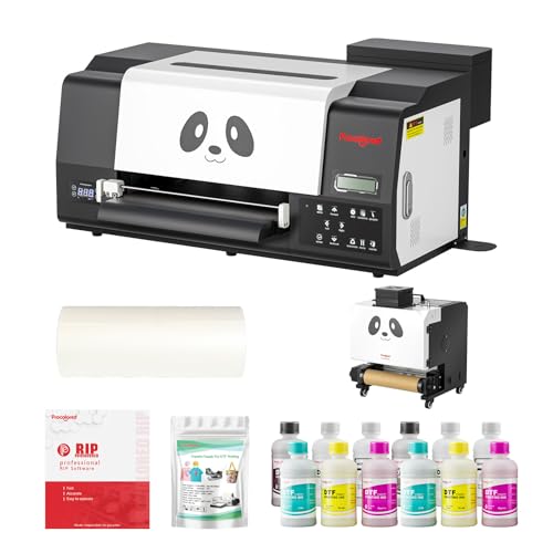 Procolored F13Pro DTF-Drucker mit Zwei XP600-Druckköpfen für den Thermotransferdruck auf Baumwolle, Polyester und Mischgewebe, ideal für kleine Unternehmen (Drucker + Pulverschüttler) von Procolored