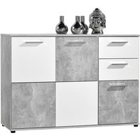 Kommode Zero Beton Optik weiß B/H/T: ca. 117x82x39 cm von XXXL