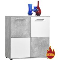Kommode Zero Beton Optik weiß B/H/T: ca. 78x82x39 cm von XXXL