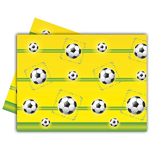 1x große Tischdecke * Fussball WM 2014 * in 120cm x 180cm // Geburtstag Party Tablecover Cover Weltmeisterschaft Brasilien Grün Gelb von Procos