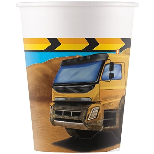 8 Becher Baustelle Party von Procos