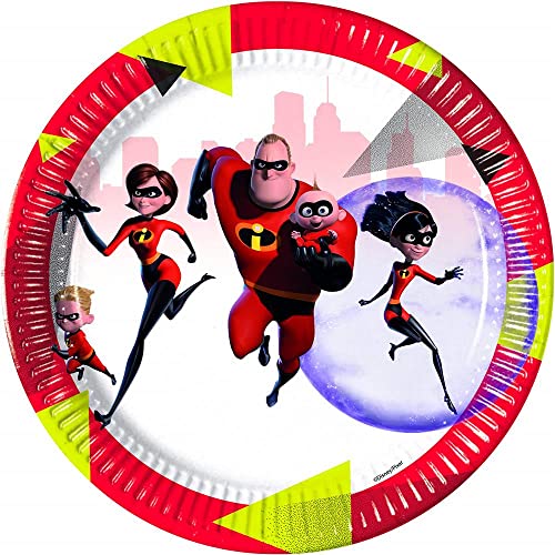 Procos- Teller 23 cm Incredibles 2, rot, 5PR89914 von Procos